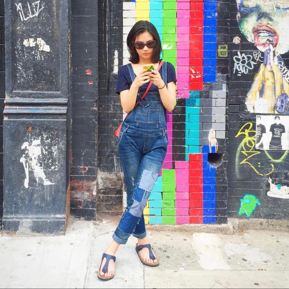 Free People Adjustable Denim Overalls